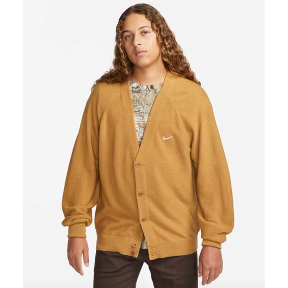 NEW Nike SB Skate Elemental Gold Wool Blend Cardigan Sweater Size XXL Unisex - Picture 15 of 16